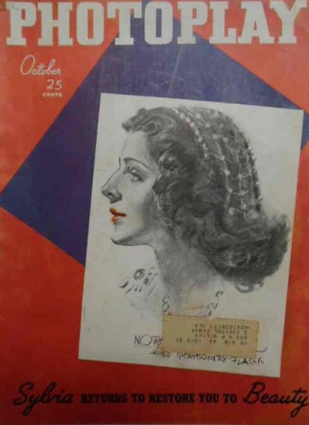 PHOTOPLAY magazine side cover Issue 305 October 1936