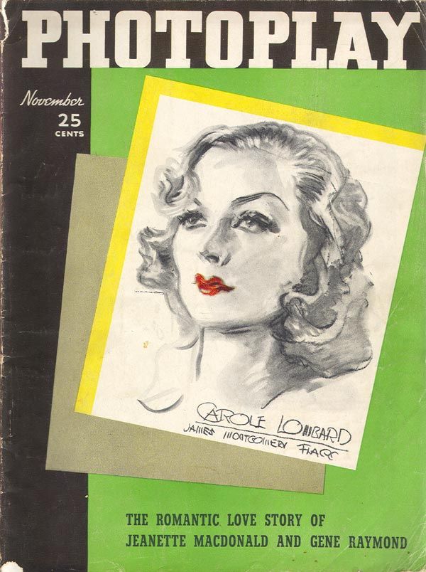 PHOTOPLAY magazine side cover Issue 306 November 1936
