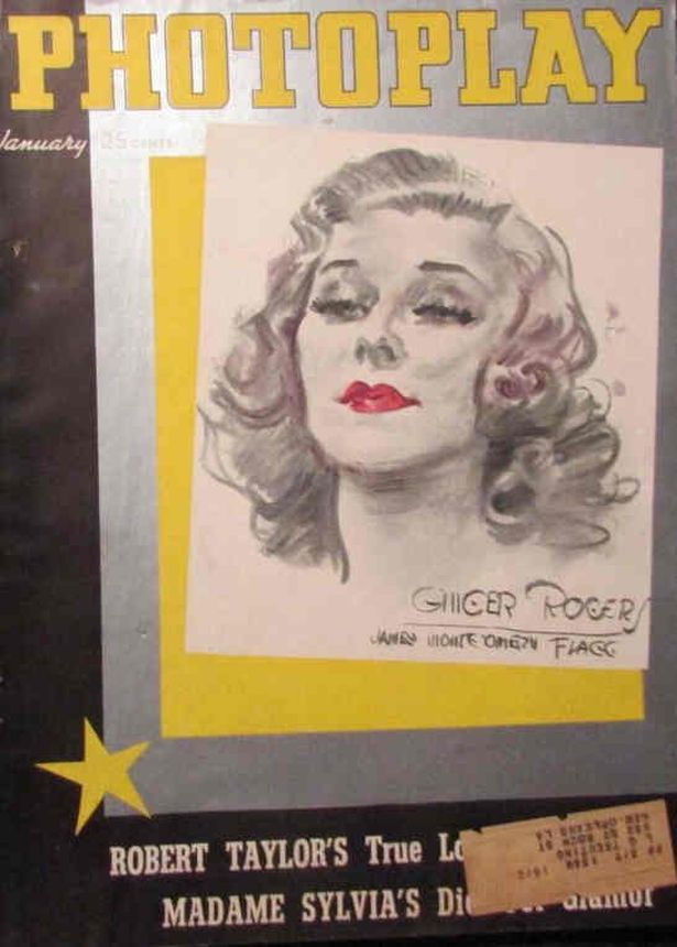PHOTOPLAY magazine side cover Issue 308 January 1937