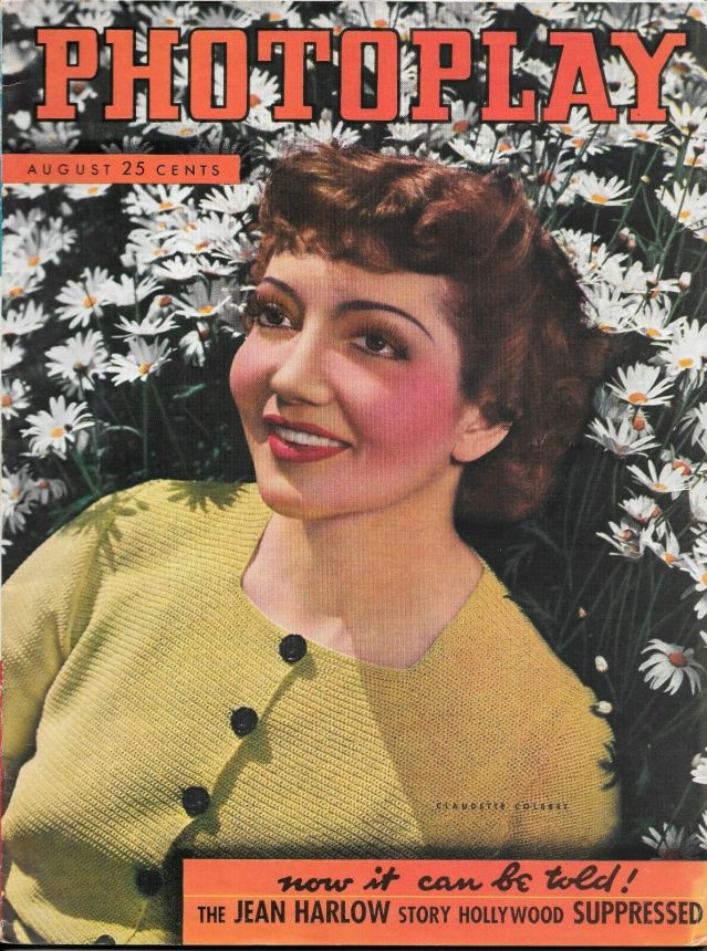 PHOTOPLAY magazine side cover Issue 315 August 1937