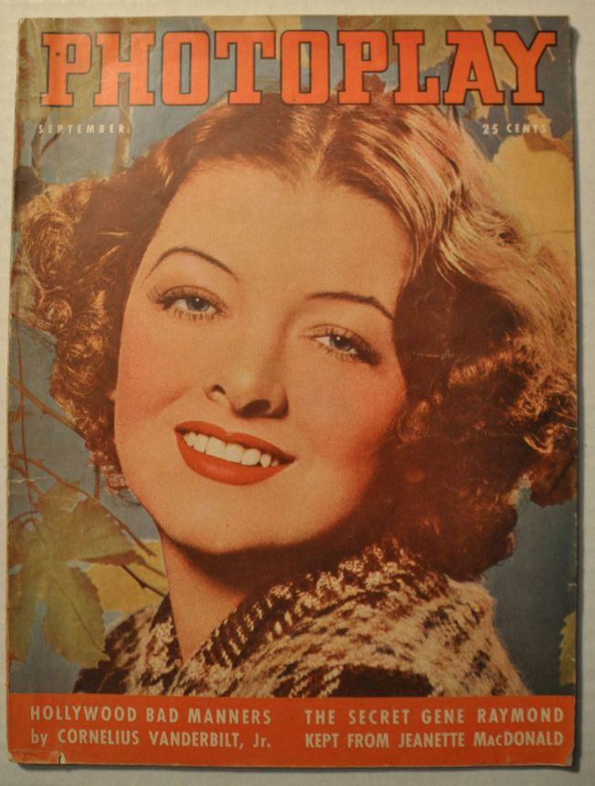PHOTOPLAY magazine side cover Issue 316 September 1937