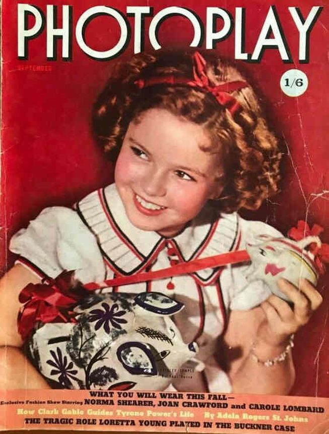 PHOTOPLAY magazine side cover Issue 340 September 1939
