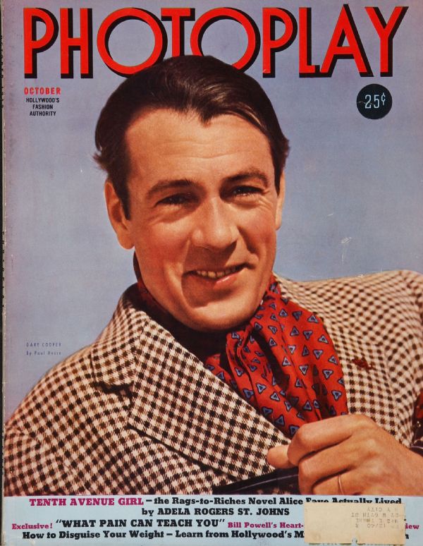 PHOTOPLAY magazine side cover Issue 341 October 1939