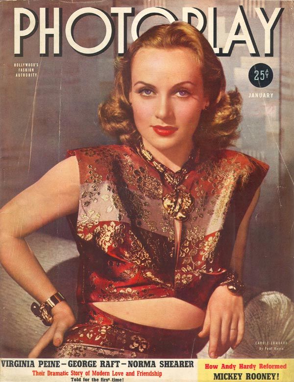 PHOTOPLAY magazine side cover Issue 344 January 1940