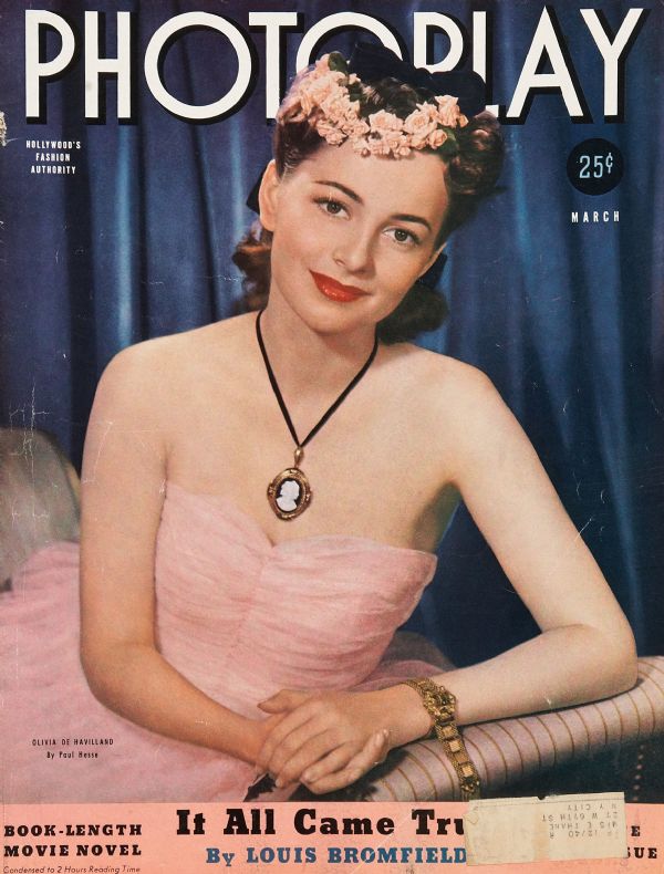 PHOTOPLAY magazine side cover Issue 346 March 1940