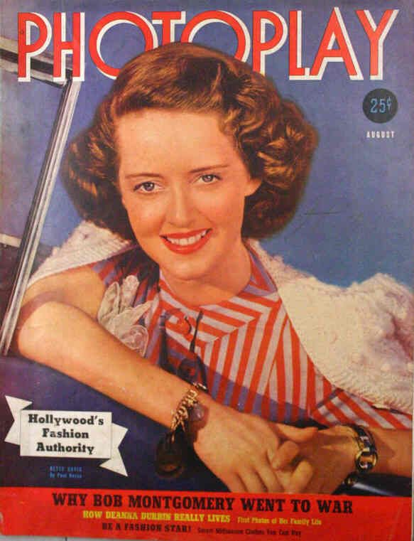 PHOTOPLAY magazine side cover Issue 351 August 1940