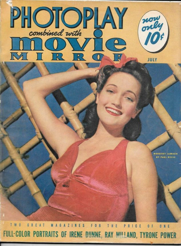 PHOTOPLAY magazine side cover Issue 362 July 1941