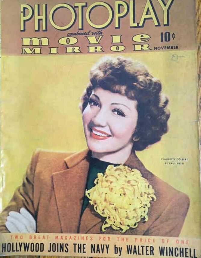 PHOTOPLAY magazine side cover Issue 366 November 1941