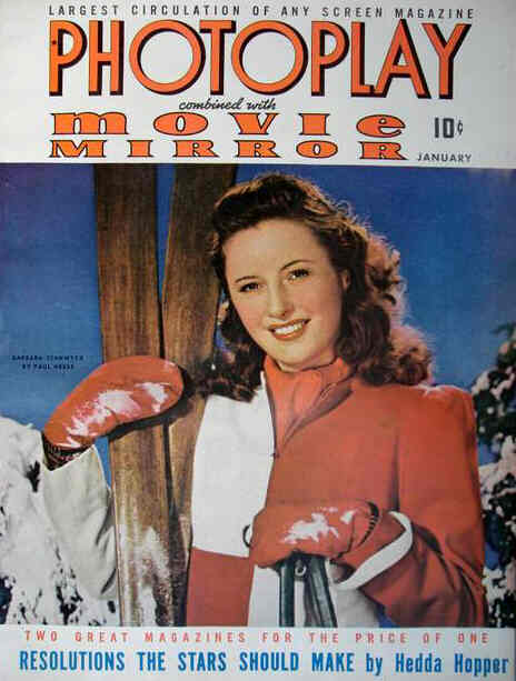 PHOTOPLAY magazine side cover Issue 368 January 1942