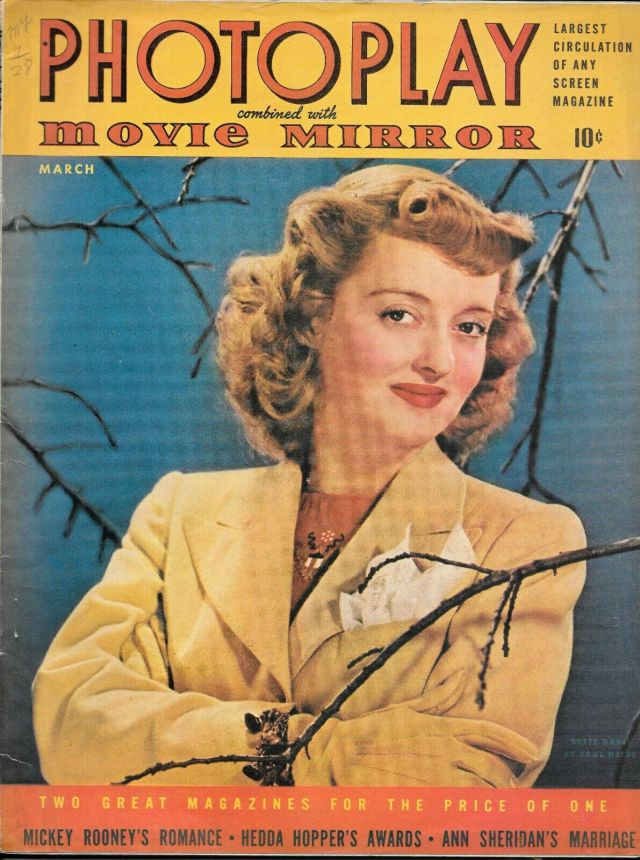 PHOTOPLAY magazine side cover Issue 370 March 1942