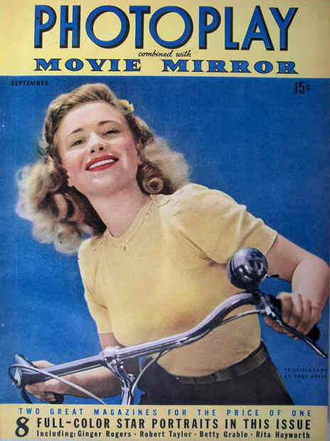PHOTOPLAY magazine side cover Issue 376 September 1942