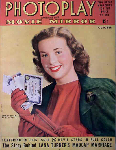 PHOTOPLAY magazine side cover Issue 377 October 1942