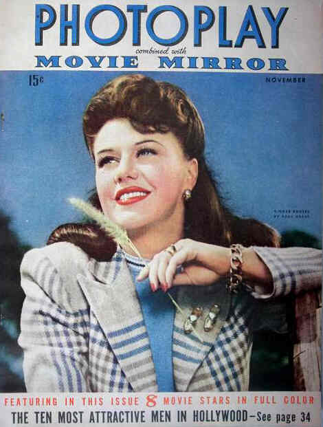 PHOTOPLAY magazine side cover Issue 378 November 1942