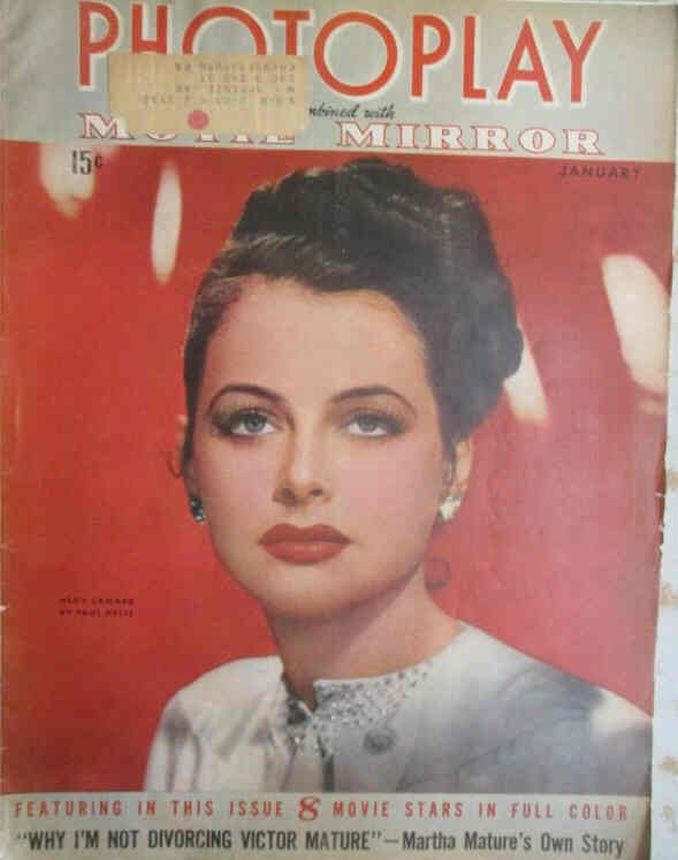 PHOTOPLAY magazine side cover Issue 380 January 1943