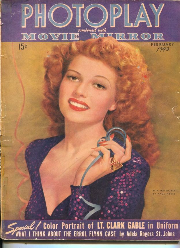 PHOTOPLAY magazine side cover Issue 381 February 1943
