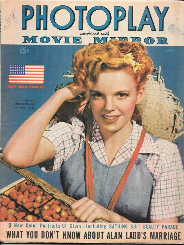 PHOTOPLAY magazine side cover Issue 386 July 1943