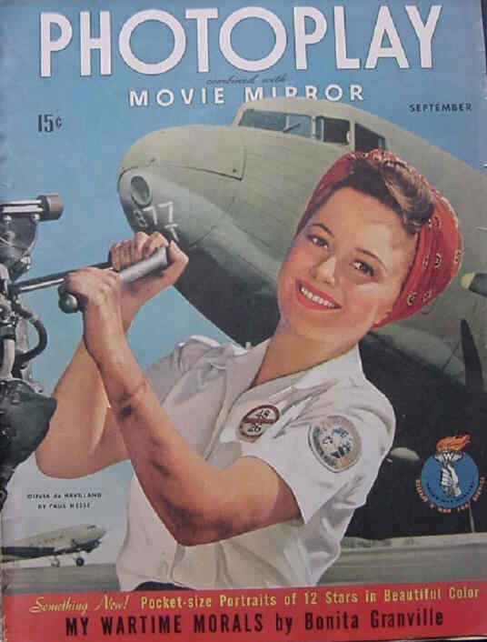 PHOTOPLAY magazine side cover Issue 388 September 1943