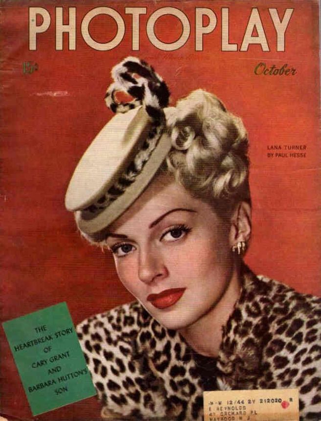 PHOTOPLAY magazine side cover Issue 401 October 1944