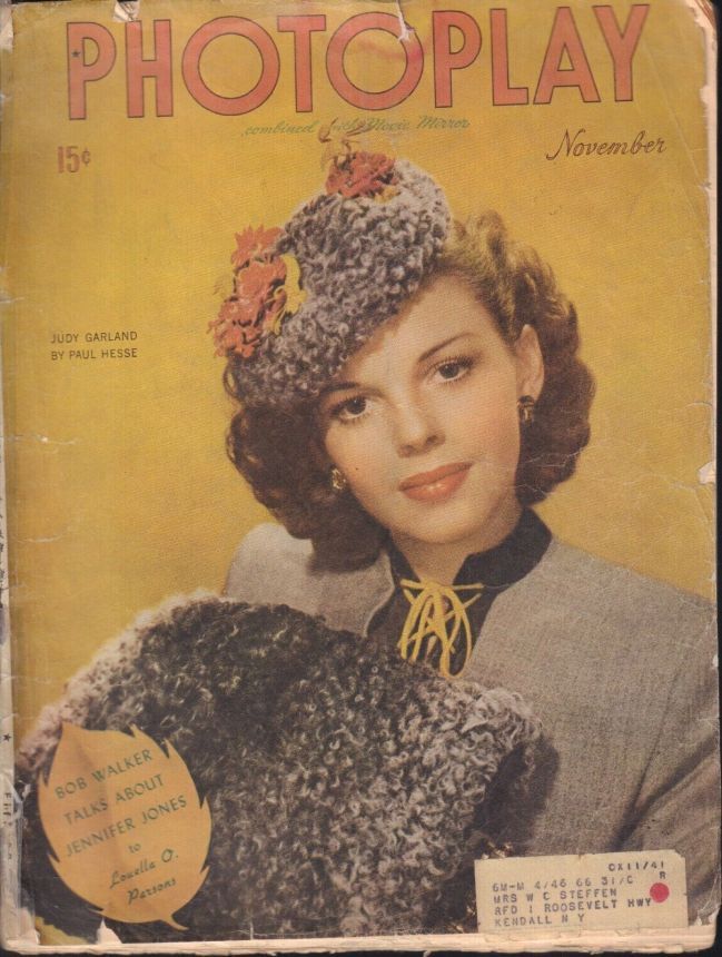 PHOTOPLAY magazine side cover Issue 402 November 1944