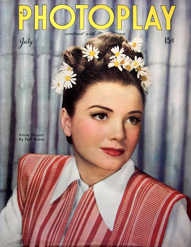 PHOTOPLAY magazine side cover Issue 410 July 1945