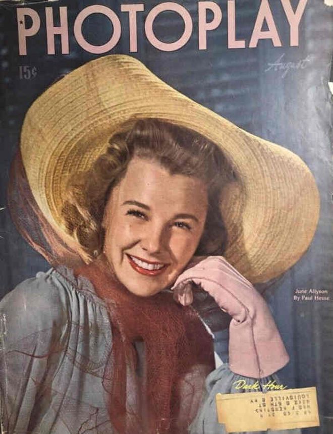 PHOTOPLAY magazine side cover Issue 423 August 1946
