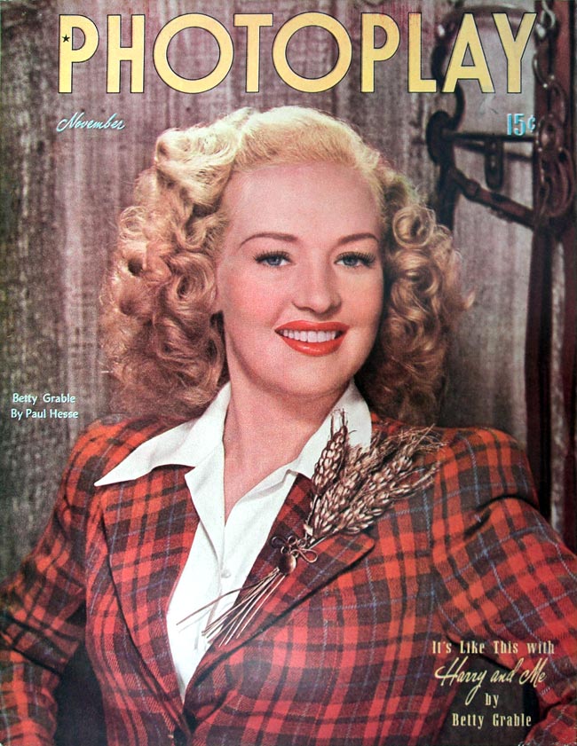 PHOTOPLAY magazine side cover Issue 426 November 1946