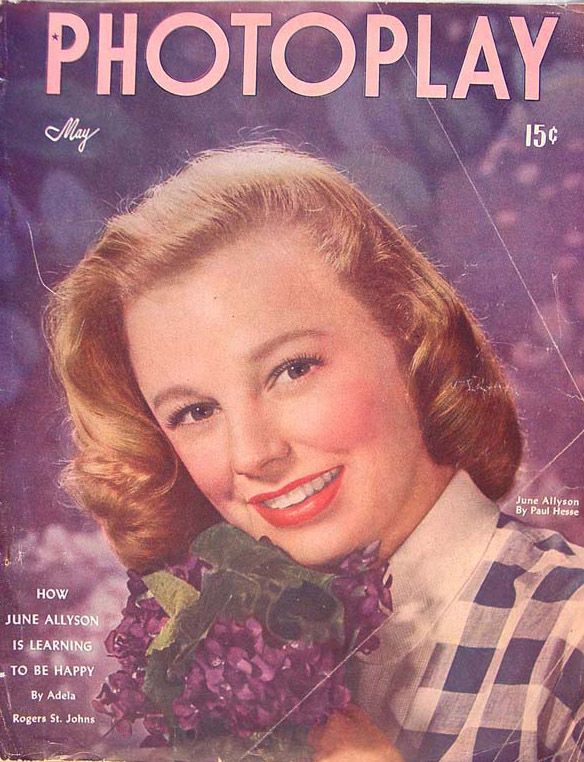 PHOTOPLAY magazine side cover Issue 432 May 1947