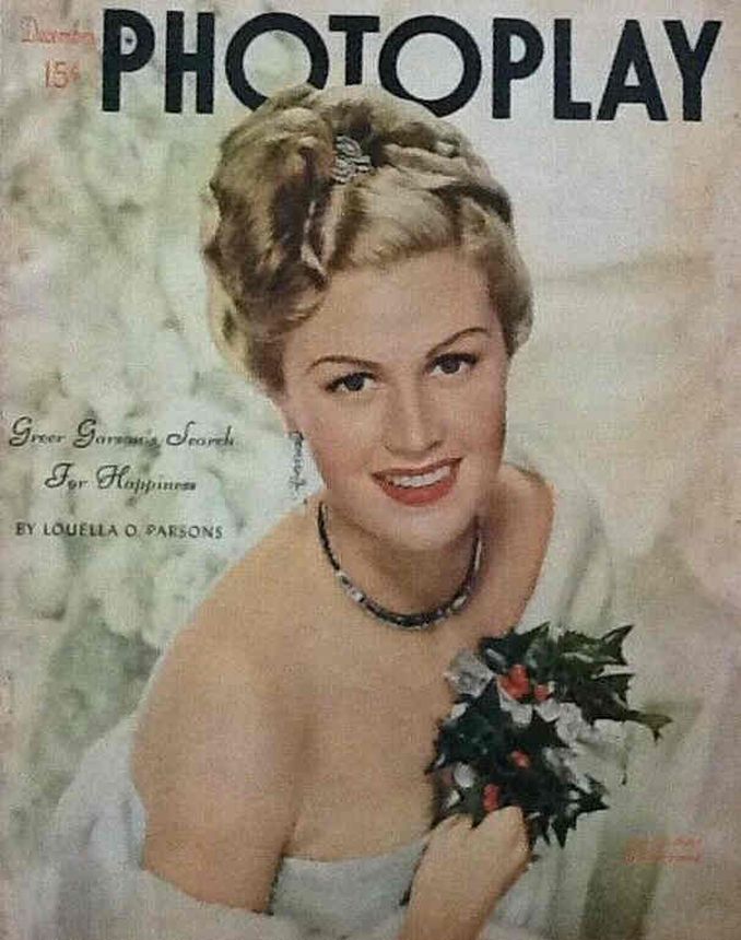 PHOTOPLAY magazine side cover Issue 439 December 1947