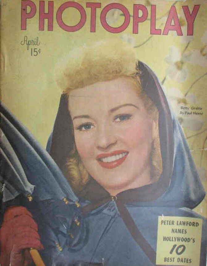 PHOTOPLAY magazine side cover Issue 443 April 1948