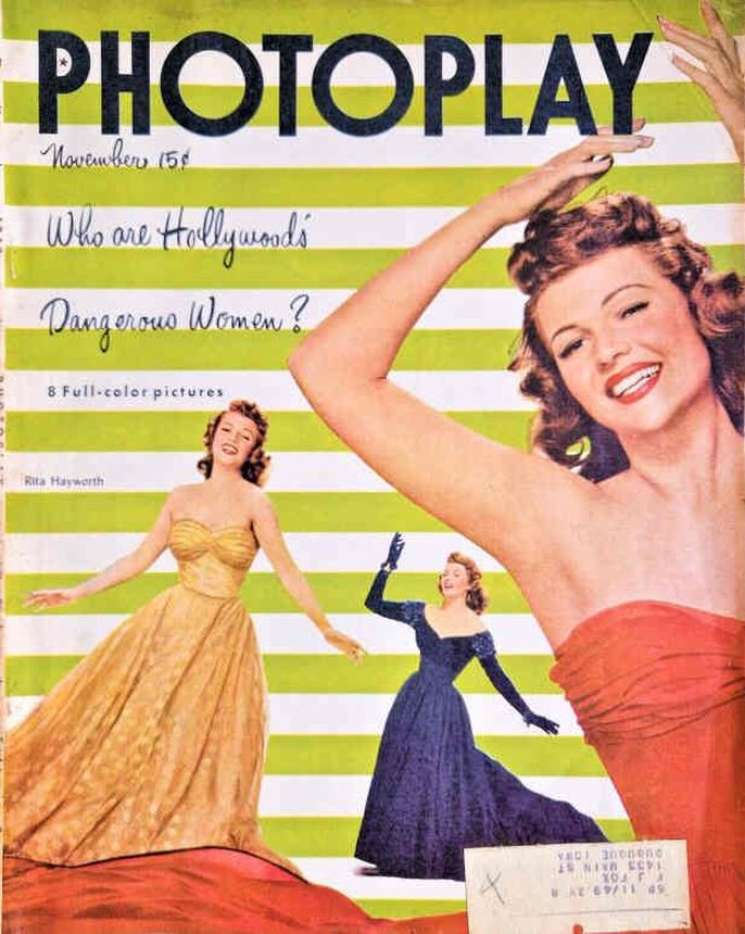 PHOTOPLAY magazine side cover Issue 450 November 1948