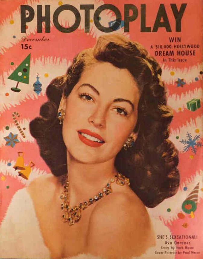 PHOTOPLAY magazine side cover Issue 451 December 1948