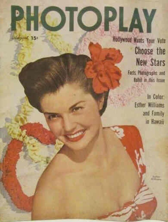 PHOTOPLAY magazine side cover Issue 471 August 1950