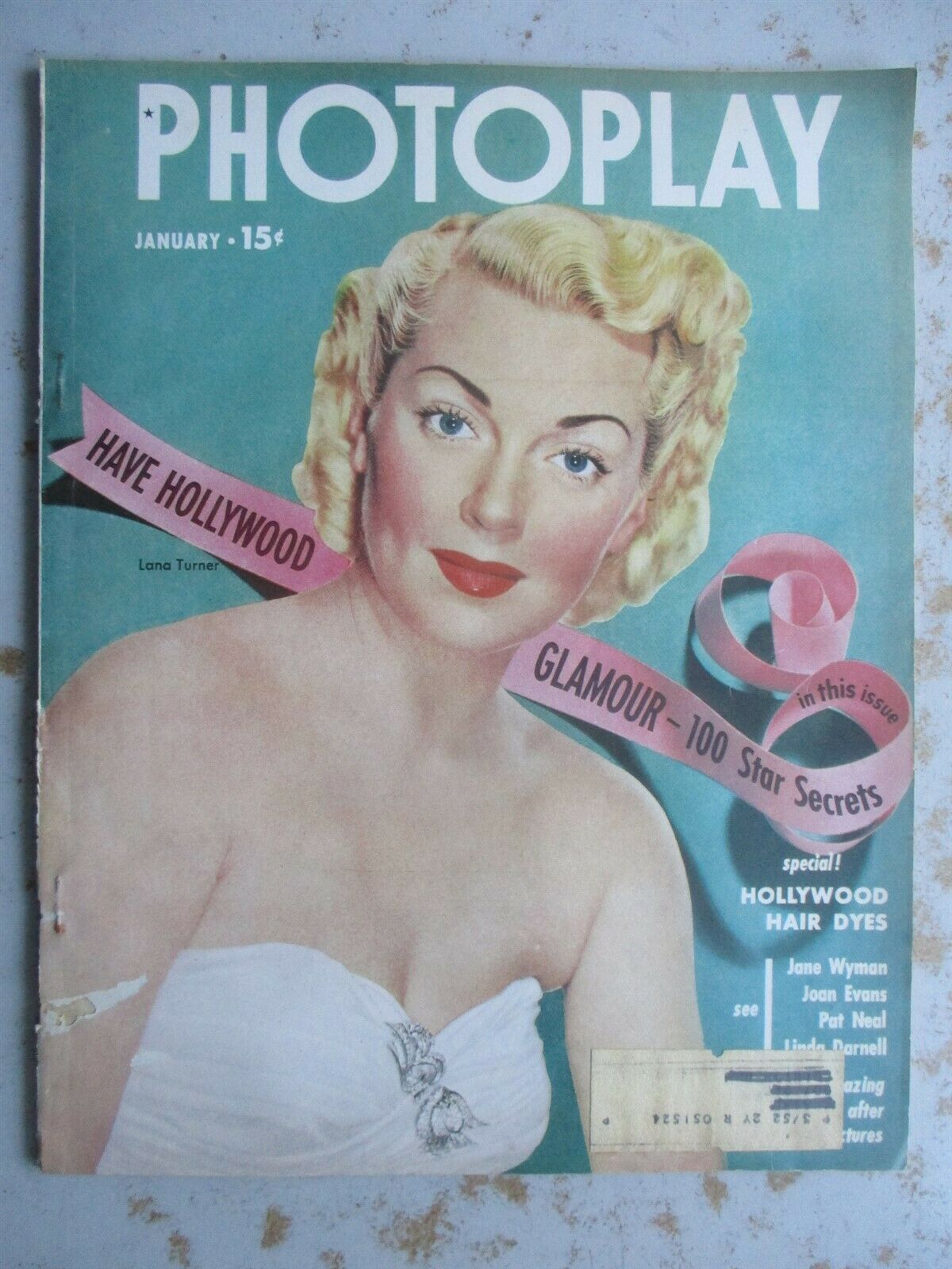 PHOTOPLAY magazine side cover Issue 476 January 1951
