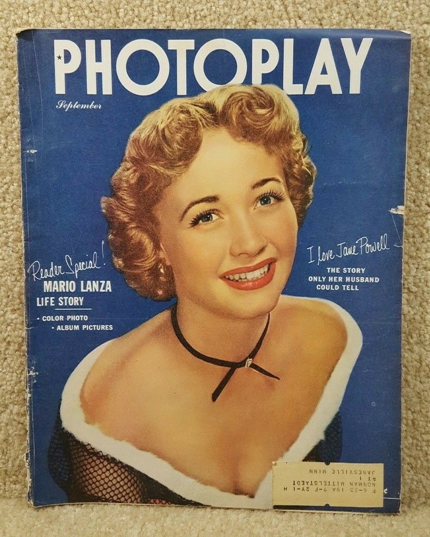 PHOTOPLAY magazine side cover Issue 484 September 1951