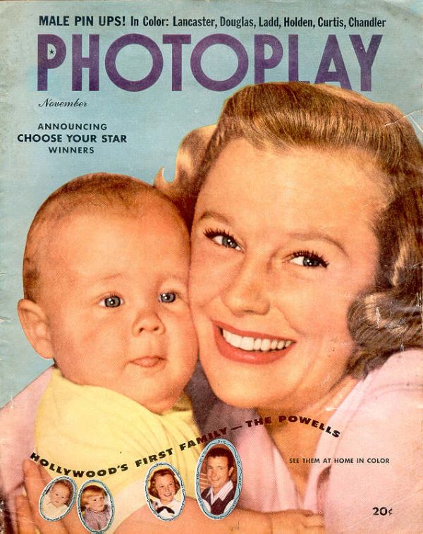 PHOTOPLAY magazine side cover Issue 486 November 1951
