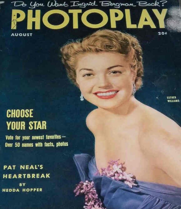 PHOTOPLAY magazine side cover Issue 495 August 1952