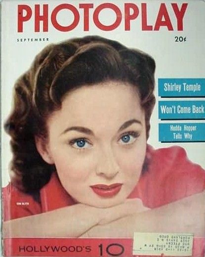 PHOTOPLAY magazine side cover Issue 496 September 1952