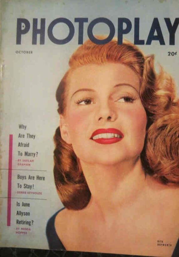 PHOTOPLAY magazine side cover Issue 497 October 1952