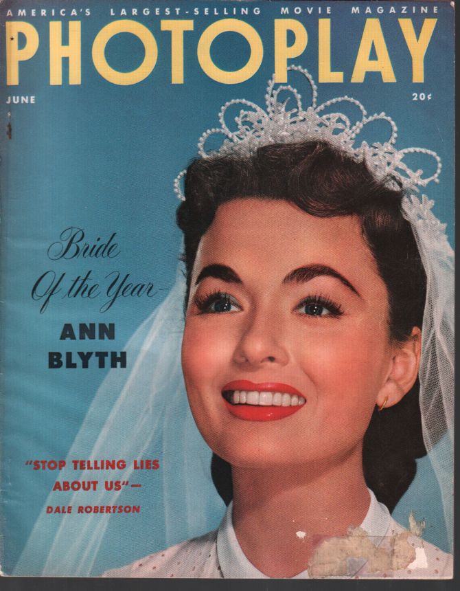 PHOTOPLAY magazine side cover Issue 505 June 1953