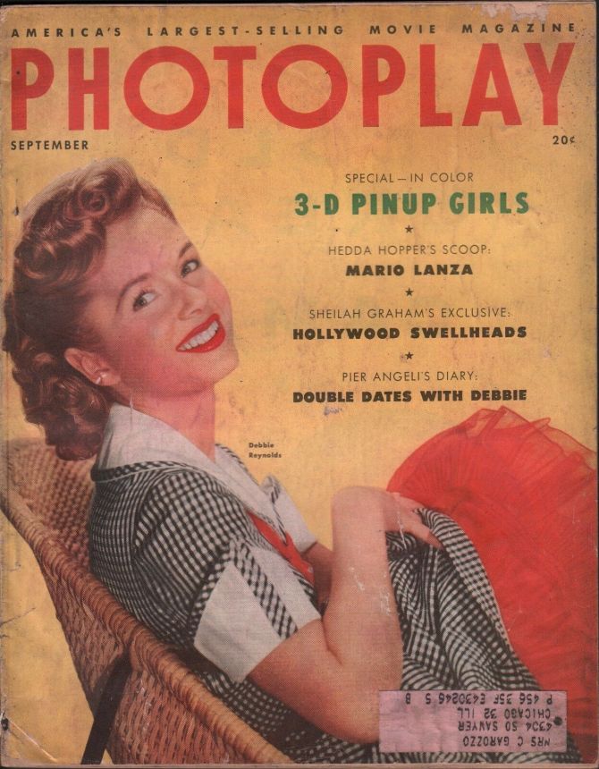 PHOTOPLAY magazine side cover Issue 508 September 1953