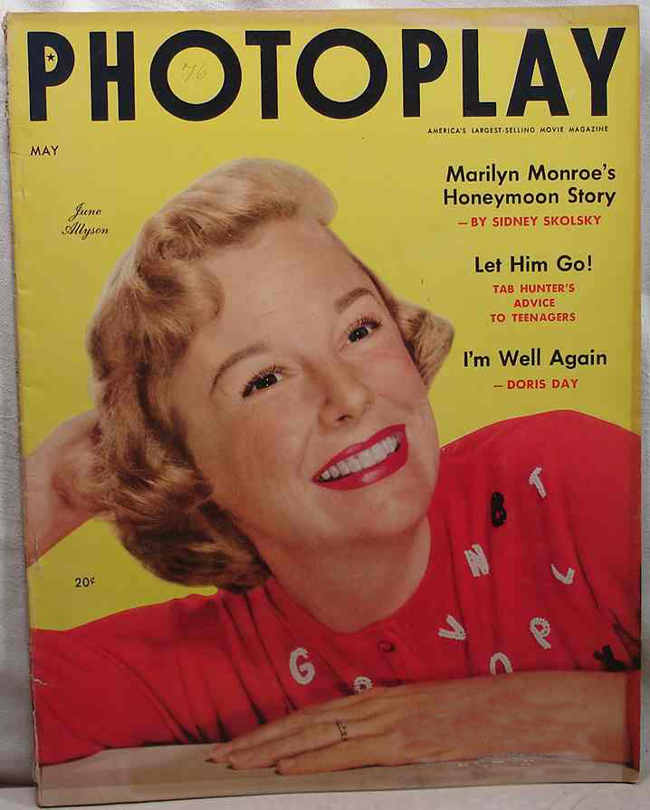 PHOTOPLAY magazine side cover Issue 516 May 1954