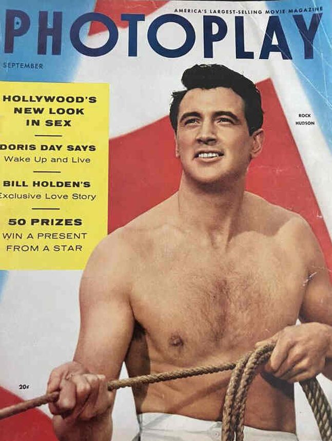 PHOTOPLAY magazine side cover Issue 520 September 1954