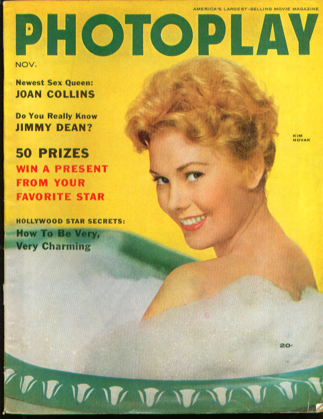 PHOTOPLAY magazine side cover Issue 534 November 1955