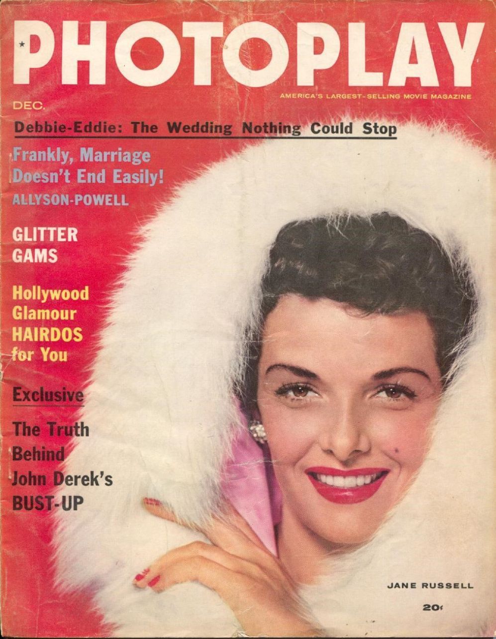 PHOTOPLAY magazine side cover Issue 535 December 1955