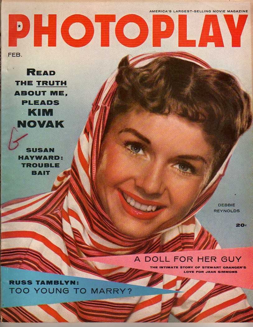 PHOTOPLAY magazine side cover Issue 537 February 1956