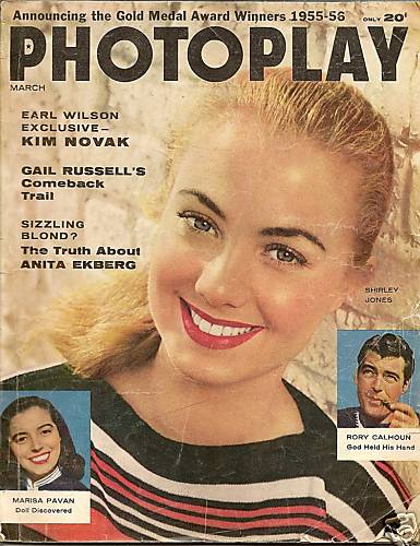PHOTOPLAY magazine side cover Issue 538 March 1956