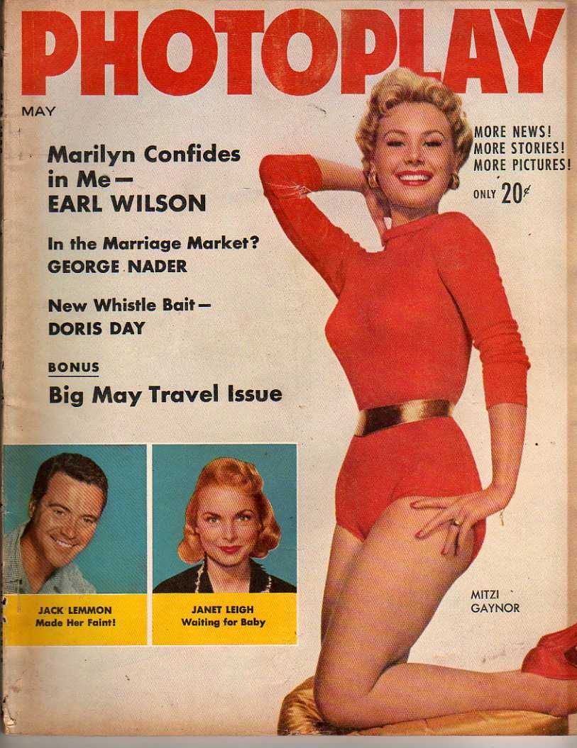 PHOTOPLAY magazine side cover Issue 540 May 1956