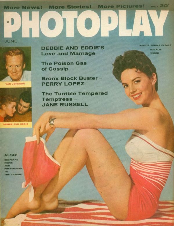 PHOTOPLAY magazine side cover Issue 541 June 1956
