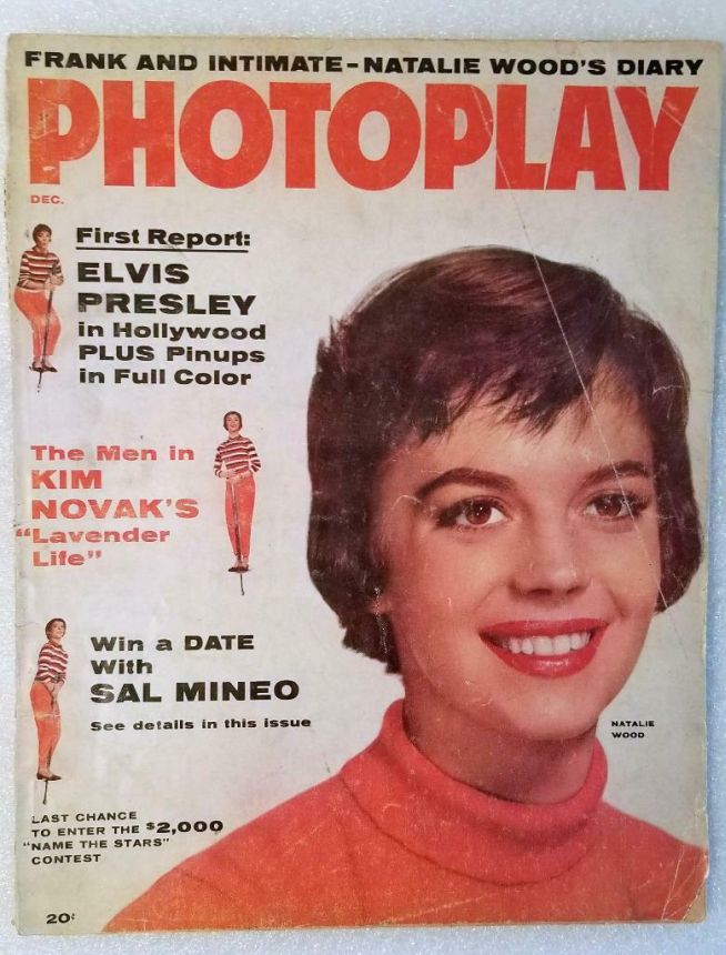 PHOTOPLAY magazine side cover Issue 547 December 1956