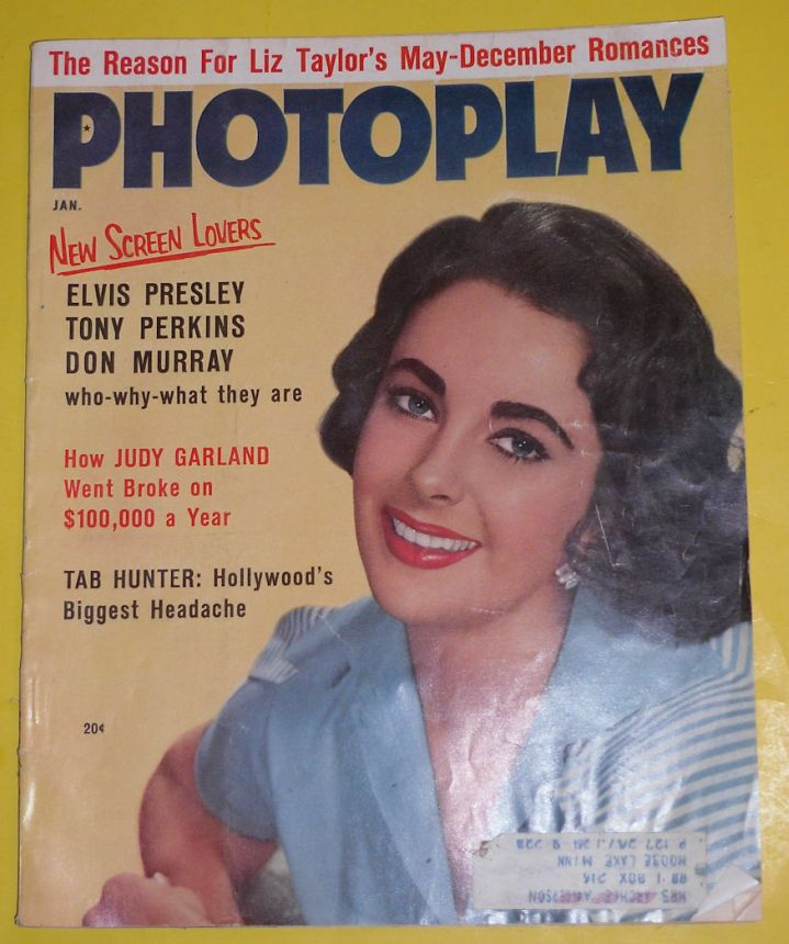 PHOTOPLAY magazine side cover Issue 548 January 1957